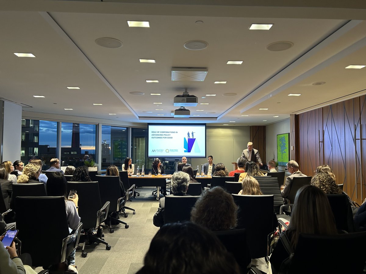 Yesterday, McMillan Vantage proudly hosted the Social Impact Professionals Canada year-end panel event. Led by #TeamVantage's <a href="/AndreaDonlan/">Andrea Donlan</a>, we dove into meaningful discussions with top industry leaders about the vital role of corporations in driving social and sustainable impact