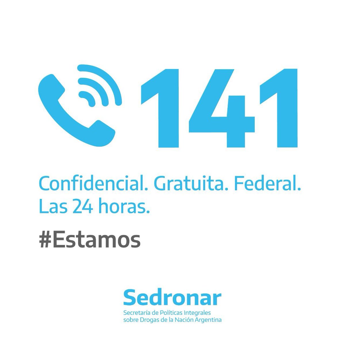 #Línea141 
#Sedronar
