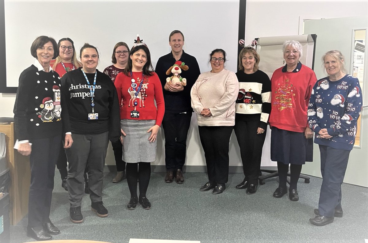 Ormskirk team meeting this morning - feeling very festive with our Christmas jumpers!