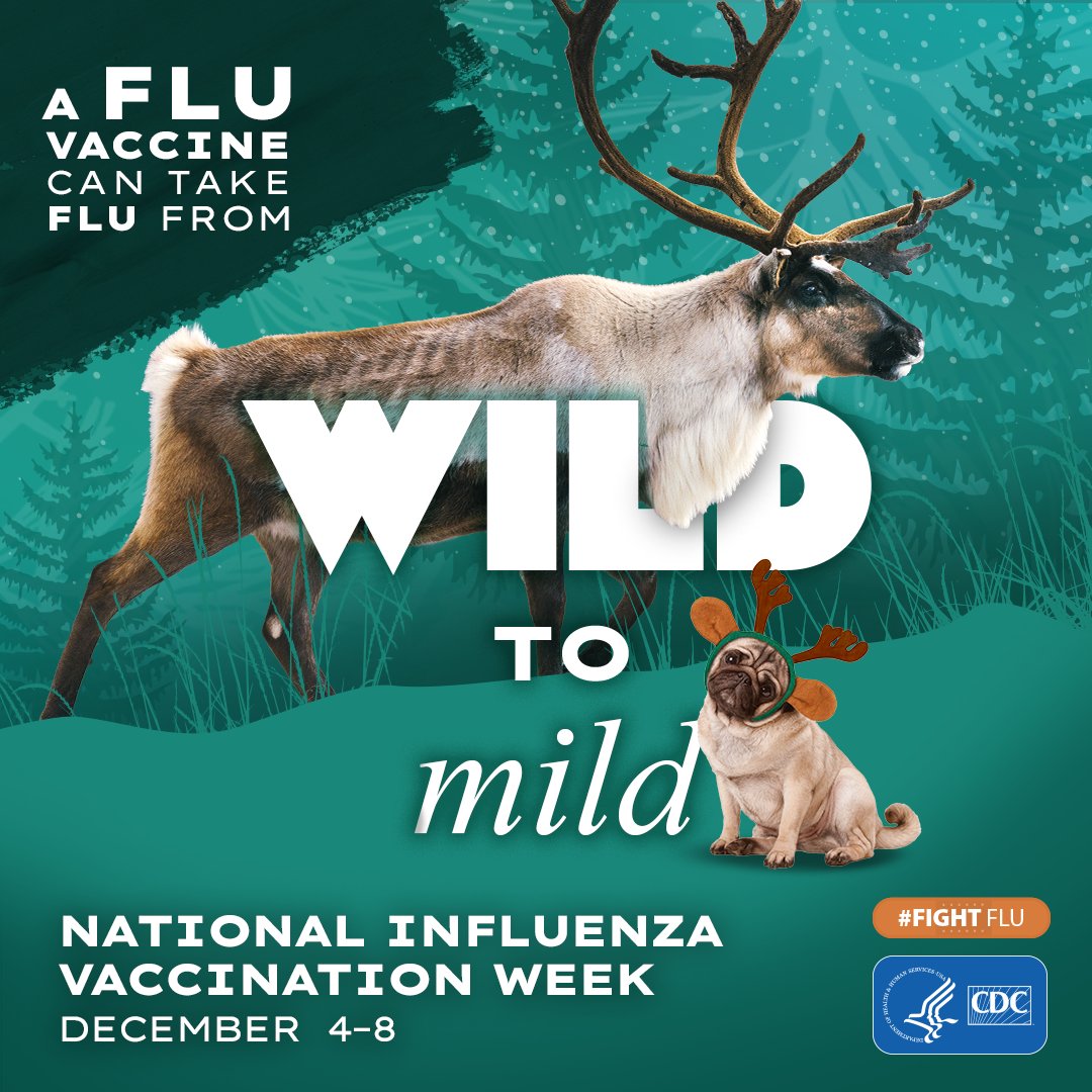 It’s National Influenza Vaccination Week! Flu can be wild for kids — but a flu vaccine has been shown to reduce the risk of illness, flu related hospitalization, and death. There’s still time to get your child vaccinated — talk to their provider. More: bit.ly/3sBiHS4.