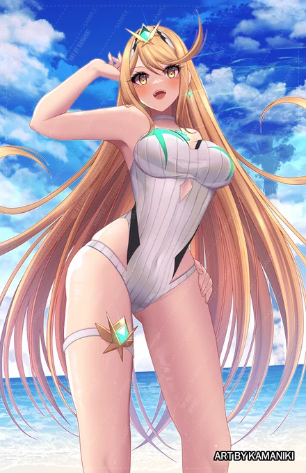 まぶしい水着