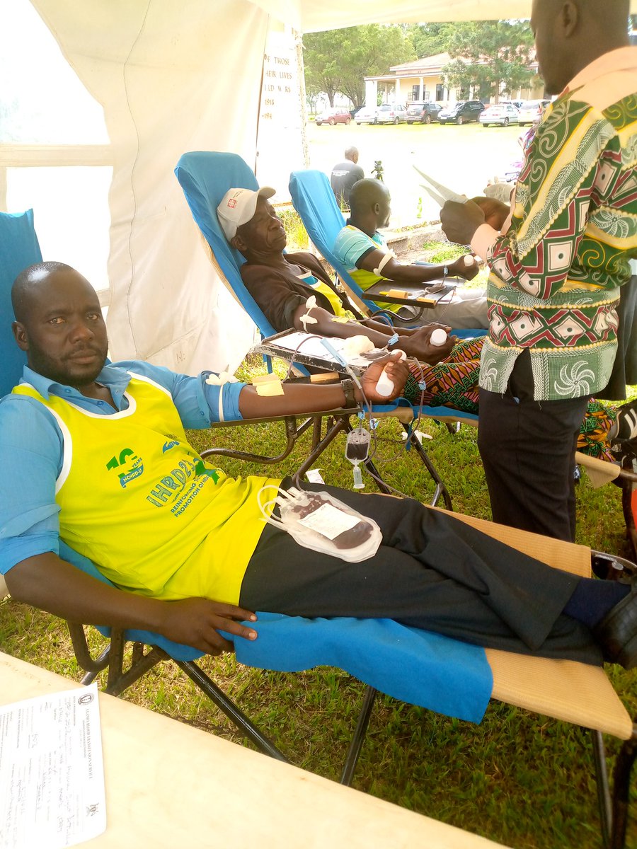 Blood donations as away of promoting SDG 3 during International HRD 2023 celebration hosted in Jinja City under the theme: Reinforcing the protection and promotion of Human Rights Defenders and their work, Kudos to National Coalition of Human Rights Defenders- Uganda (NCHRD-U