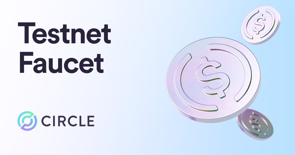 BuildOnCircle's tweet image. 1/ We’re excited to share the launch of Faucet, a fast and easy way for developers to access testnet $USDC and $EURC on all of our supported blockchain testing networks.
faucet.circle.com