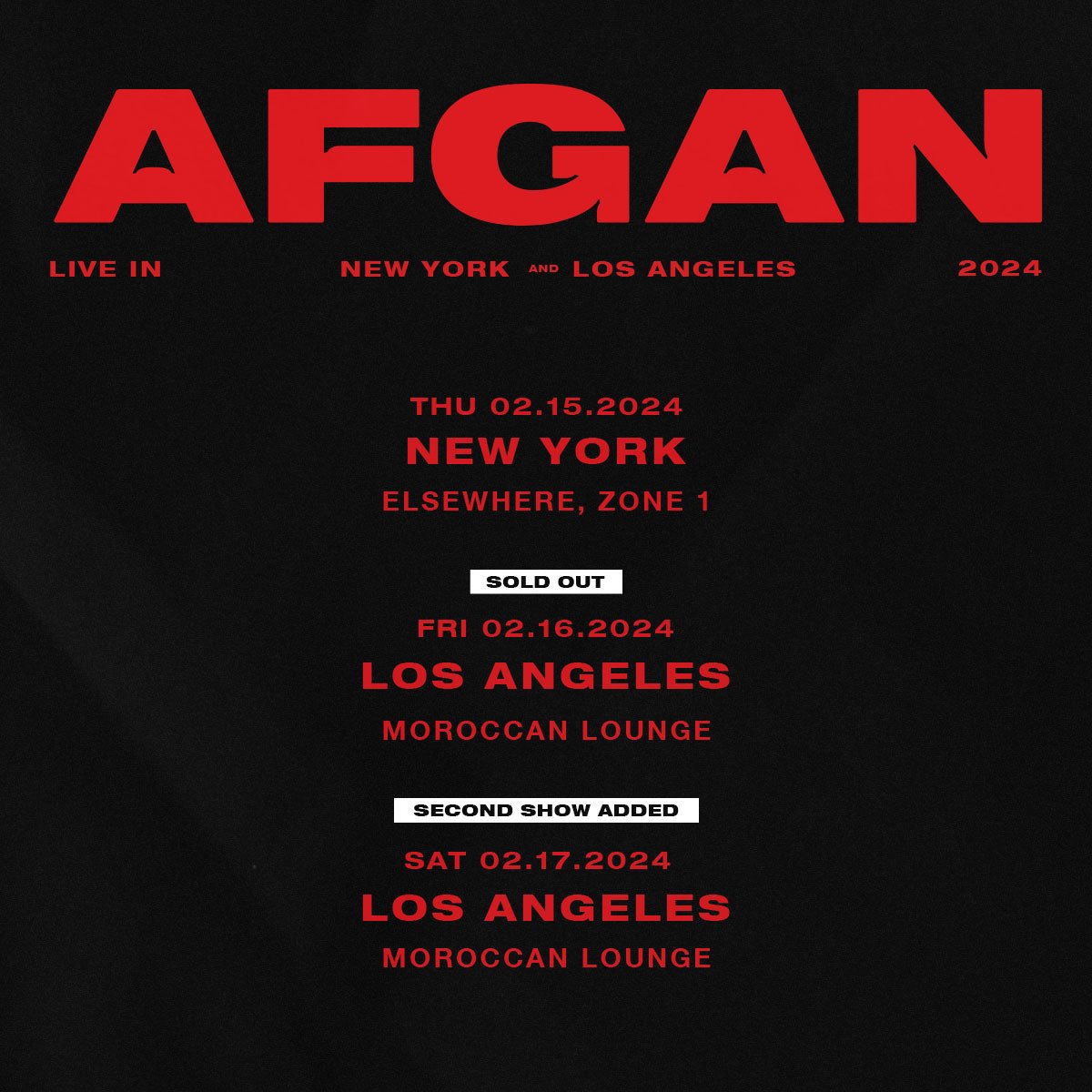Thanks to your overwhelming love &amp; support, our first show in LA is officially sold out 🙌🏻Decided to add a second show in LA!!🖤

NY show is also selling fast soooo go check the link below and secure your tix now! See you there 🫶🏻

Buy tix here: tr.ee/oHkZ7W6gwG