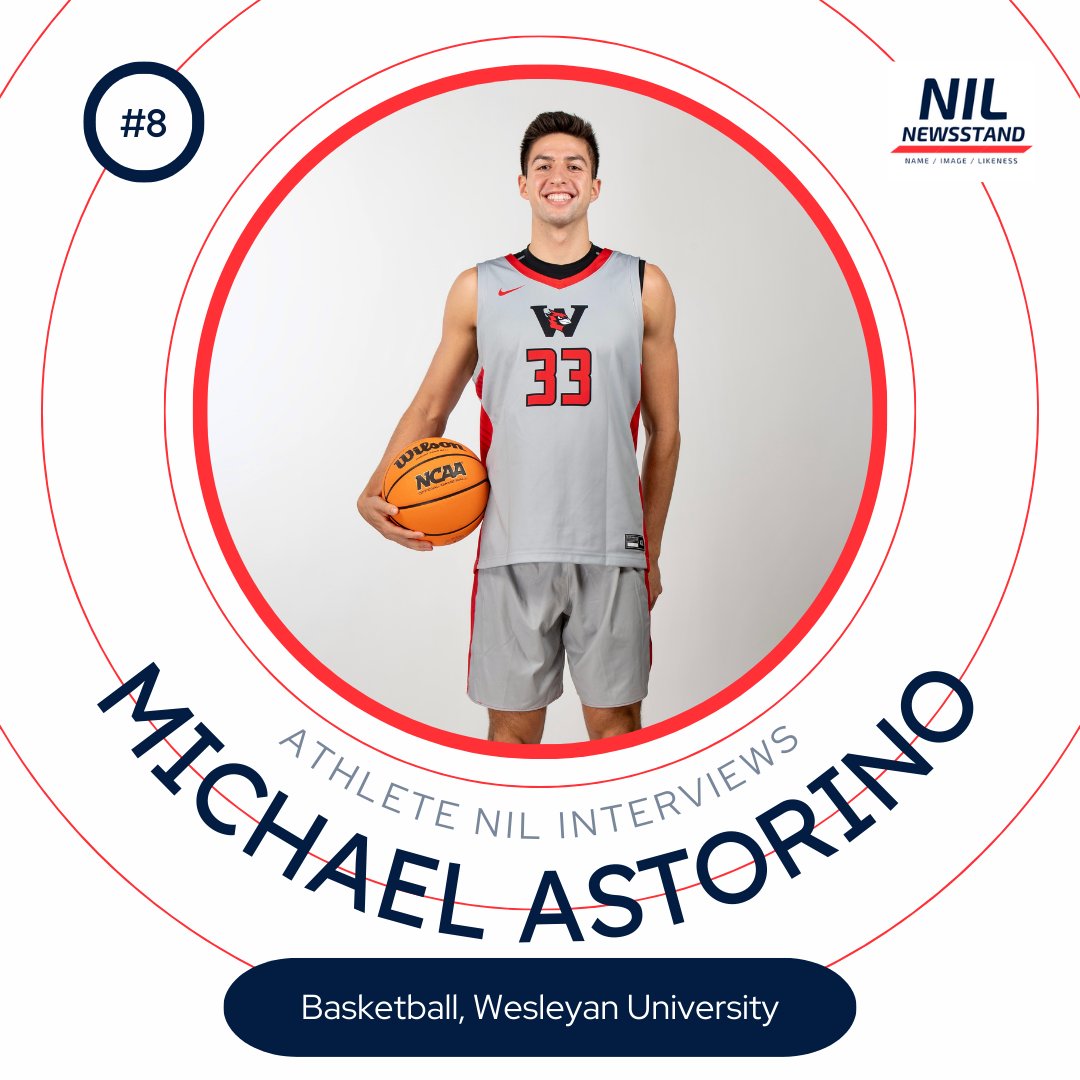 Athlete NIL Interviews: Michael Astorino

School: Wesleyan University
Sport: Basketball
Year: Sophomore
Major: Psychology
Number of NIL Deals: 7

Read Interview⬇️
nilnewsstand.com/updates/michae…