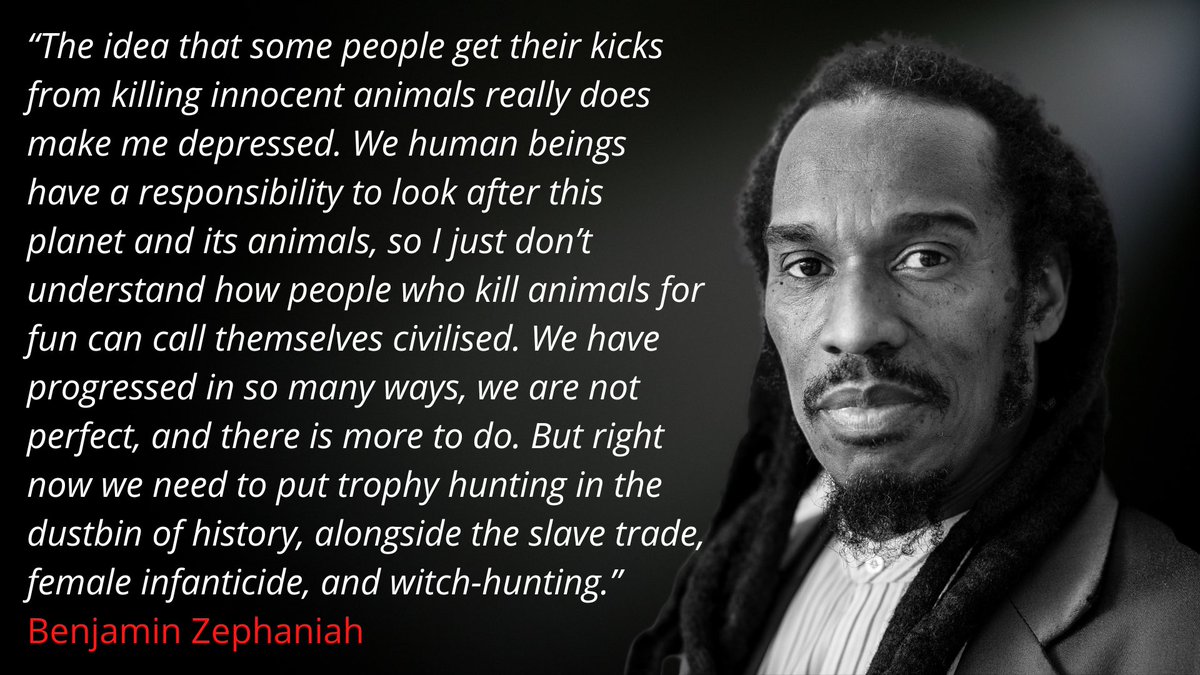 We are deeply saddened to hear of the passing of the phenomenal Benjamin Zephaniah. A true friend to animals and people everywhere, Benjamin was a great supporter of the Campaign to Ban Trophy Hunting for many years. He will be greatly missed.
