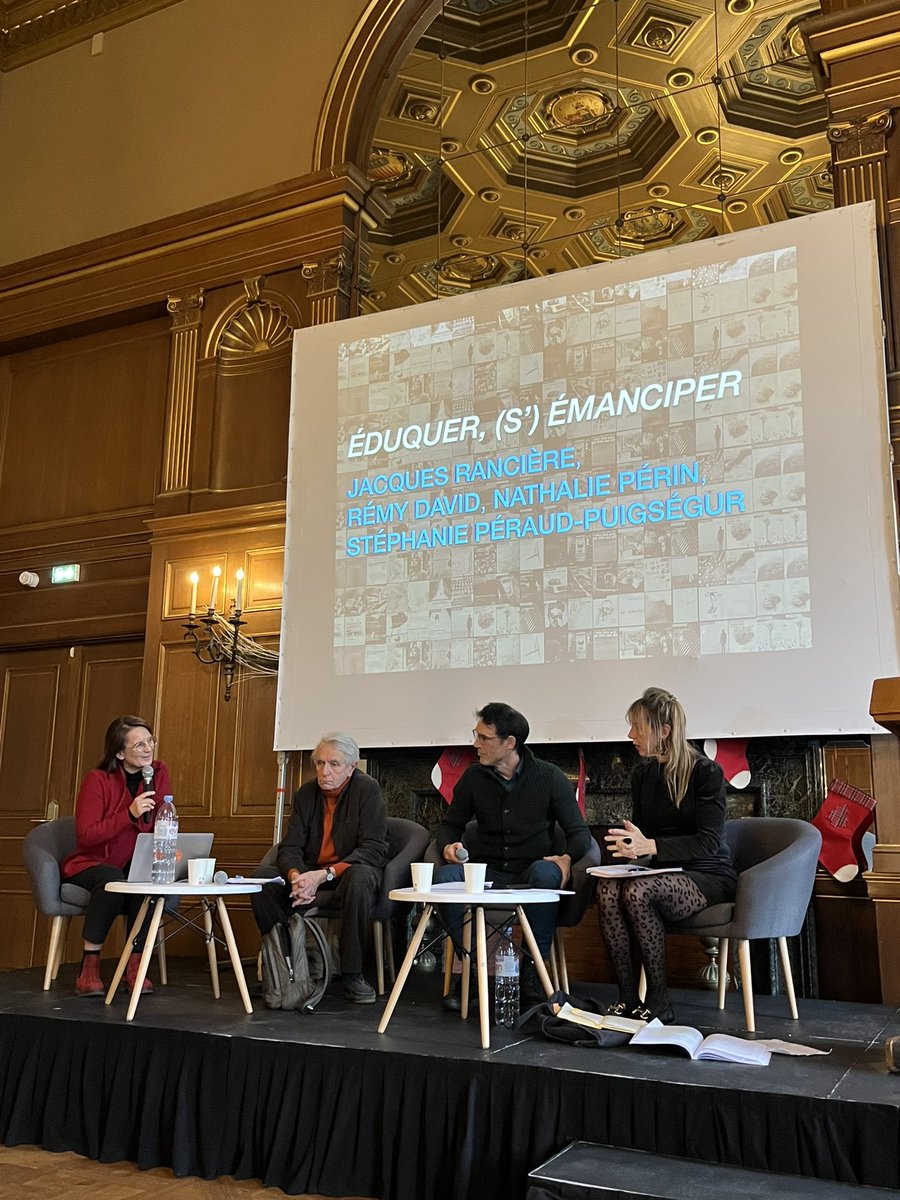 Congrès des 40 ans du <a href="/CIPh1983/">Collège international de philosophie</a> 
1ere table ronde 
👉ÉDUQUER, (S') ÉMANCIPER
Avec: 
JACQUES RANCIÈRE;
RÉMY DAVID, NATHALIE PÉRIN,
STÉPHANIE PÉRAUD PUIGSÉGUR
#philosophie #education #emancipation 
<a href="/apo_journal/">Alain Patrick Olivier</a>