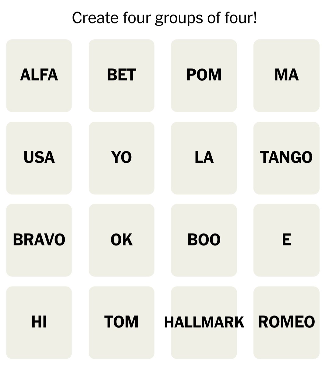 Amos Memon (@amosmemon) on Twitter photo Today's <a href="/nytimes/">The New York Times</a> #Connections is telling me The Story Of <a href="/TheRealYLT/">Yo La Tengo</a>
nytimes.com/games/connecti…
#NYTimes
#IAmNotAfraidofYouandIWillBeatYourAss Today's <a href="/nytimes/">The New York Times</a> #Connections is telling me The Story Of <a href="/TheRealYLT/">Yo La Tengo</a>
nytimes.com/games/connecti…
#NYTimes
#IAmNotAfraidofYouandIWillBeatYourAss