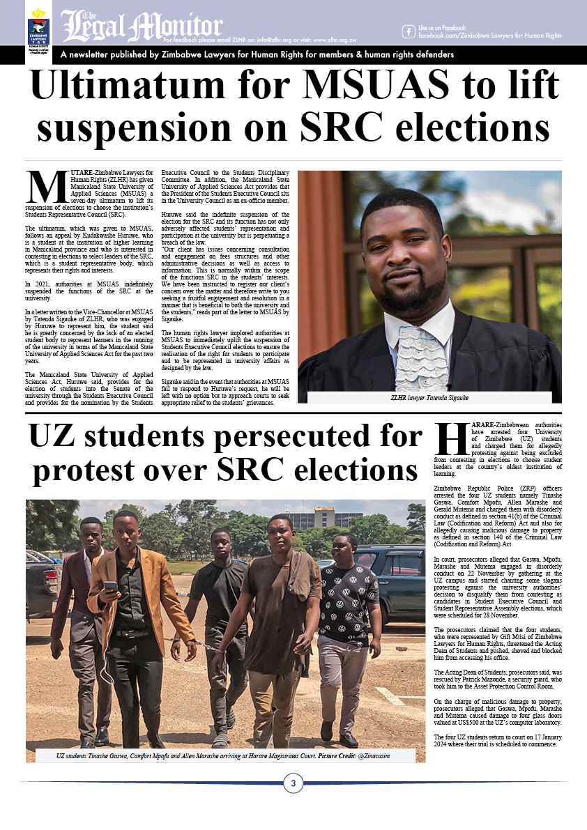 ZLHRLawyers's tweet image. We have just published our flagship newsletter, The Legal Monitor Students Edition. Read on...