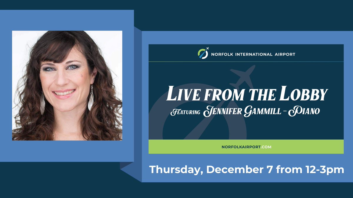 FlyORF's tweet image. Today's Live from the Lobby set features the totally tubular Jennifer Gammill on keyboards, flute and vocals. Locals know Jennifer from the Deloreans 80s band. She's multi-talented and high energy to the max. Catch her on the sparkly stage from 12-3pm. #PowerOfMusic🎹