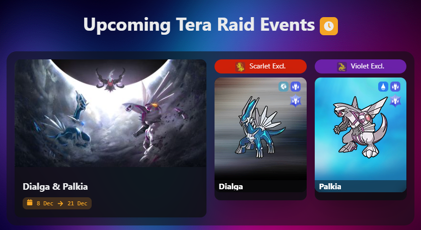 Dialga and Palkia announced for next Pokemon Scarlet & Violet Tera