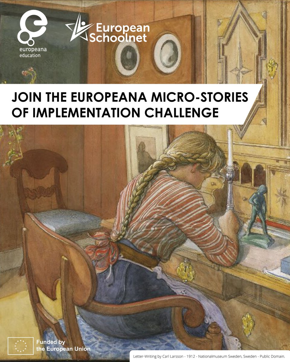 📢 How have you brought Europeana resources into your lessons? Share your innovative use of <a href="/Europeanaeu/">Europeana</a> resources, write your micro-Story of Implementation, and pin it on the Digital Cultural Heritage Story Map 🌍
✈️ You might win a trip to Brussels!
🌐 bit.ly/microstories-c…