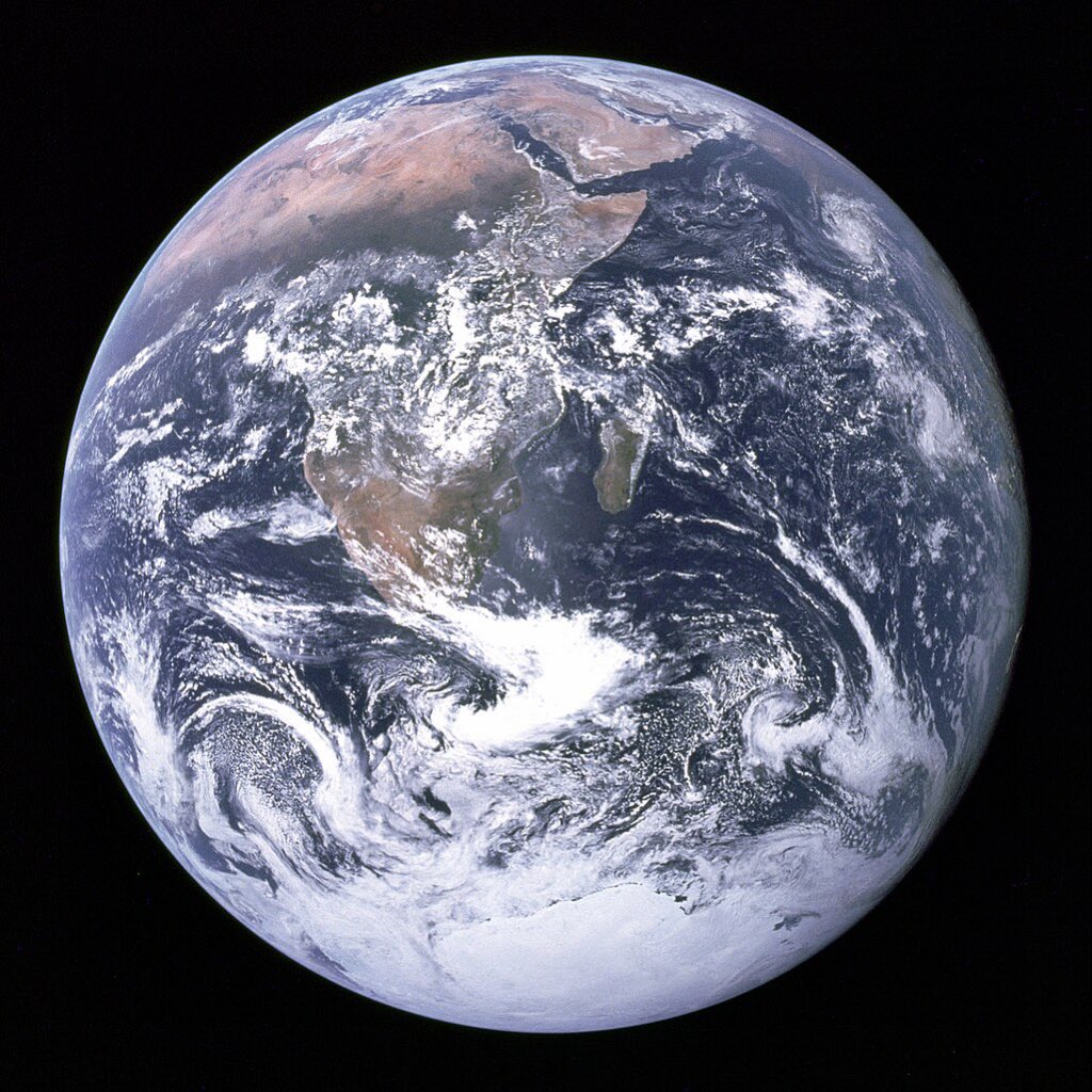 On Dec 7, 1972 – Apollo 17, the last Apollo moon mission, is launched. The crew takes the photograph known as The Blue Marble as they leave the Earth.