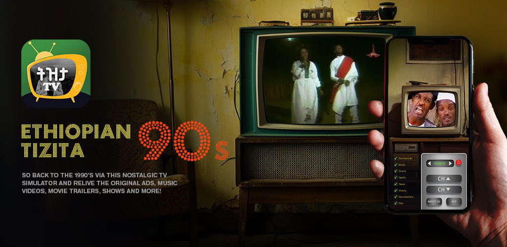 Relive nostalgic TV shows, music videos, and films on a vintage screen. Customize your journey. Download now Tizita 90s app!"

Link
👇👇
play.google.com/store/apps/det…

#dimacreative #tv #app #music #nostalgia #habesha #Ethiopia #screen #tvshow #android #ethiopianapp #DownloadNow