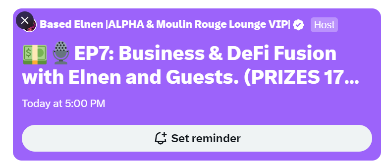 based_elnen's tweet photo. 🔊 SPACES START IN LESS THAN 90 MINUTES: BE PREPARE TO JOIN ME ON THE BUSINESS & DEFI FUSION SPACES EP07 TODAY 16:00 UTC SOLDIERS 💹🪖

🎙Special Co-host: @bullringcrypto  owner of 
@SpeculateDAO 
🎙Special Co-host: @CML_Crypto 

🎧 SET REMINDERS NOW👇
https://t.co/r0982w0AXS
