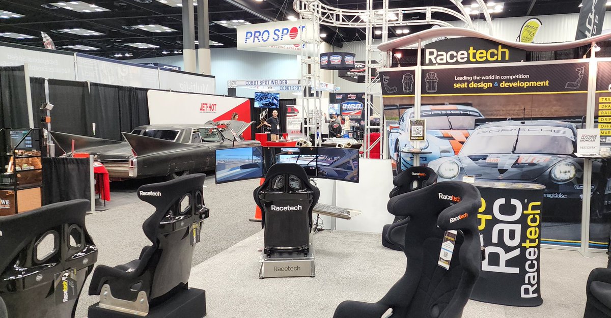 It @prishow time

come try our @Racetechseats @iRacing simulator booth 5149 🙂