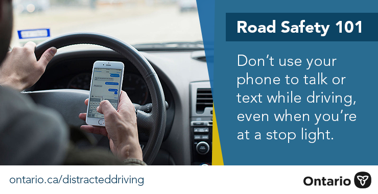 ONsafety's tweet photo. Whether you’re running a holiday errand or on your way to a party, always stay focused while on the road.

#DistractedDriving is illegal. Never use your phone while driving, even if you’re stopped in traffic or at a red light.

Learn more: https://t.co/spxDI3sFhZ #SafeDrivingWeek https://t.co/ziES08PnpX