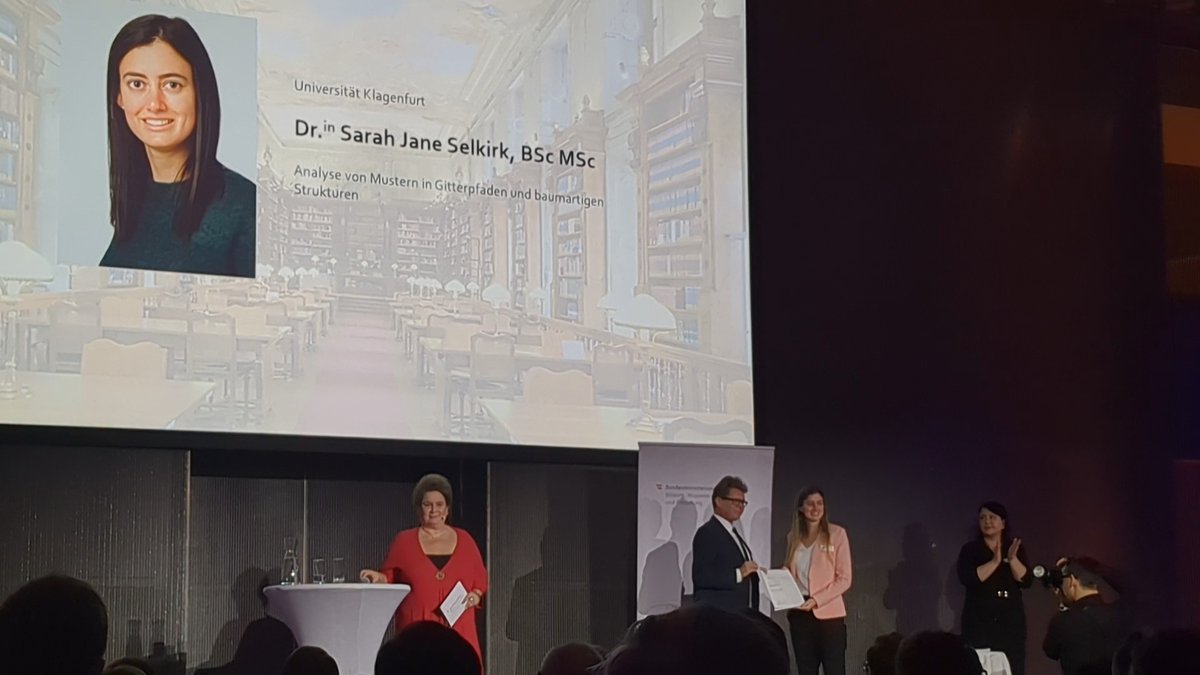 congratulations to sarah jane selkirk (@uni_klagenfurt) for receiving the award of excellence 2023 for her -- literally -- excellent dissertation! 🙌