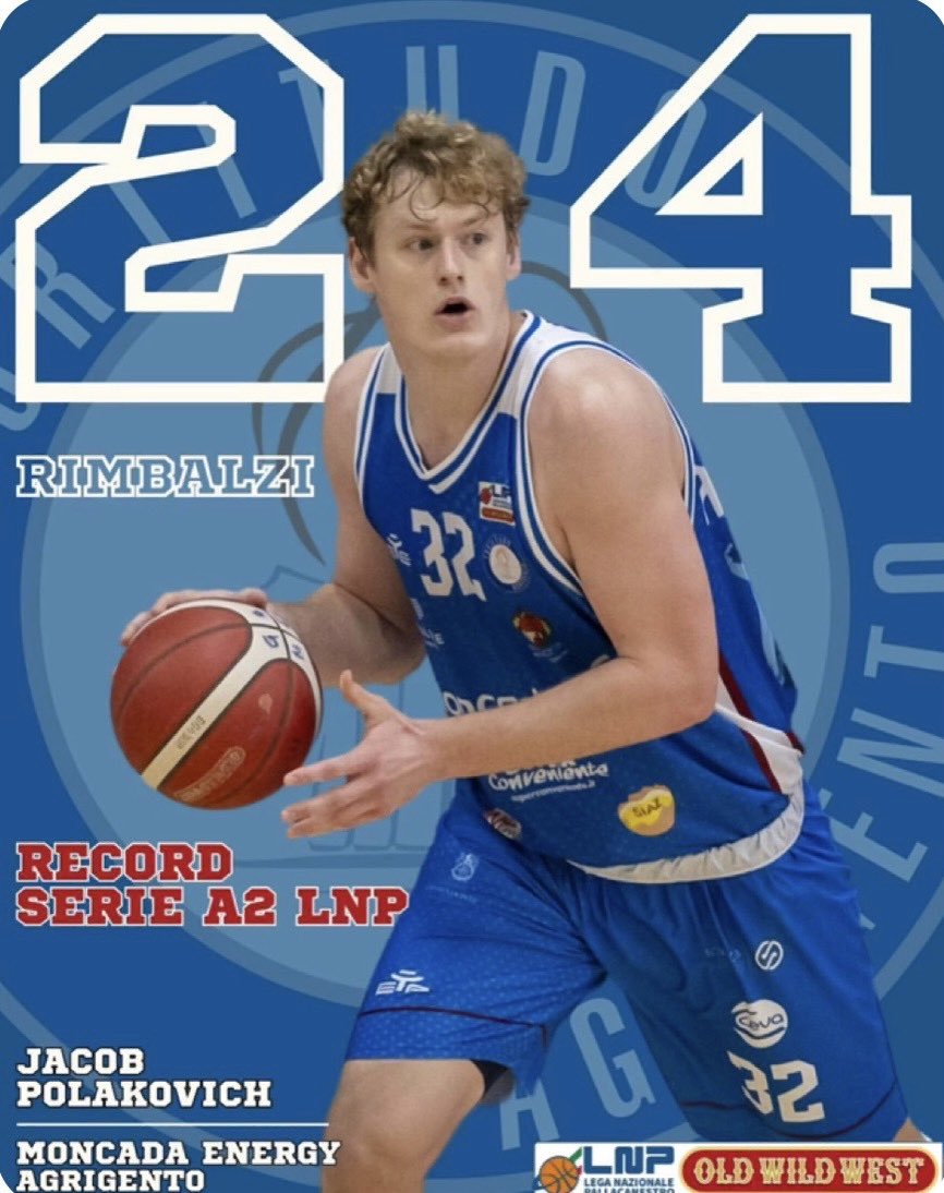 Former Southern Indiana men’s basketball forward Jacob Polakovich broke the single-game rebounding record with 24 over in his league in Italy.