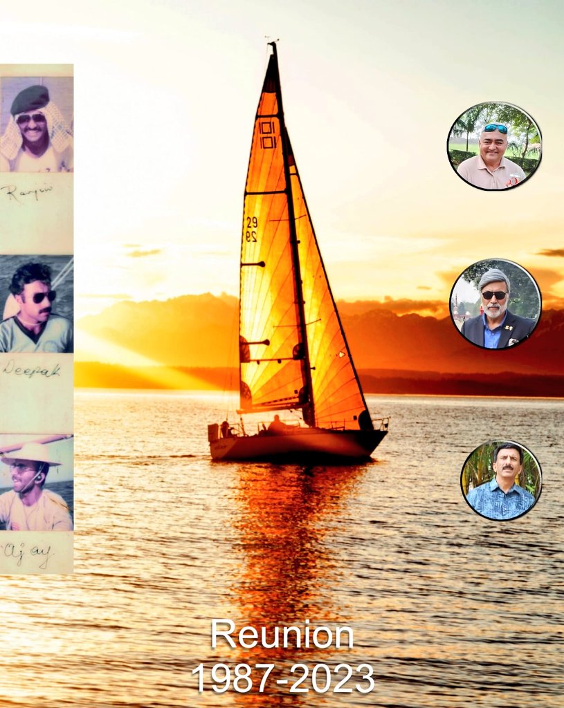 anuradhakurup's tweet photo. Three CME #Officers, Captains then, on a #sailing #adventure in 1987 : Mumbai - Cochin- Mumbai on a Seabird
My better half @ranjivk59 was one of the three musketeers. 🇮🇳
#IndianArmedForces
#Espiritdecorps
#friends https://t.co/55yPlhPTwY