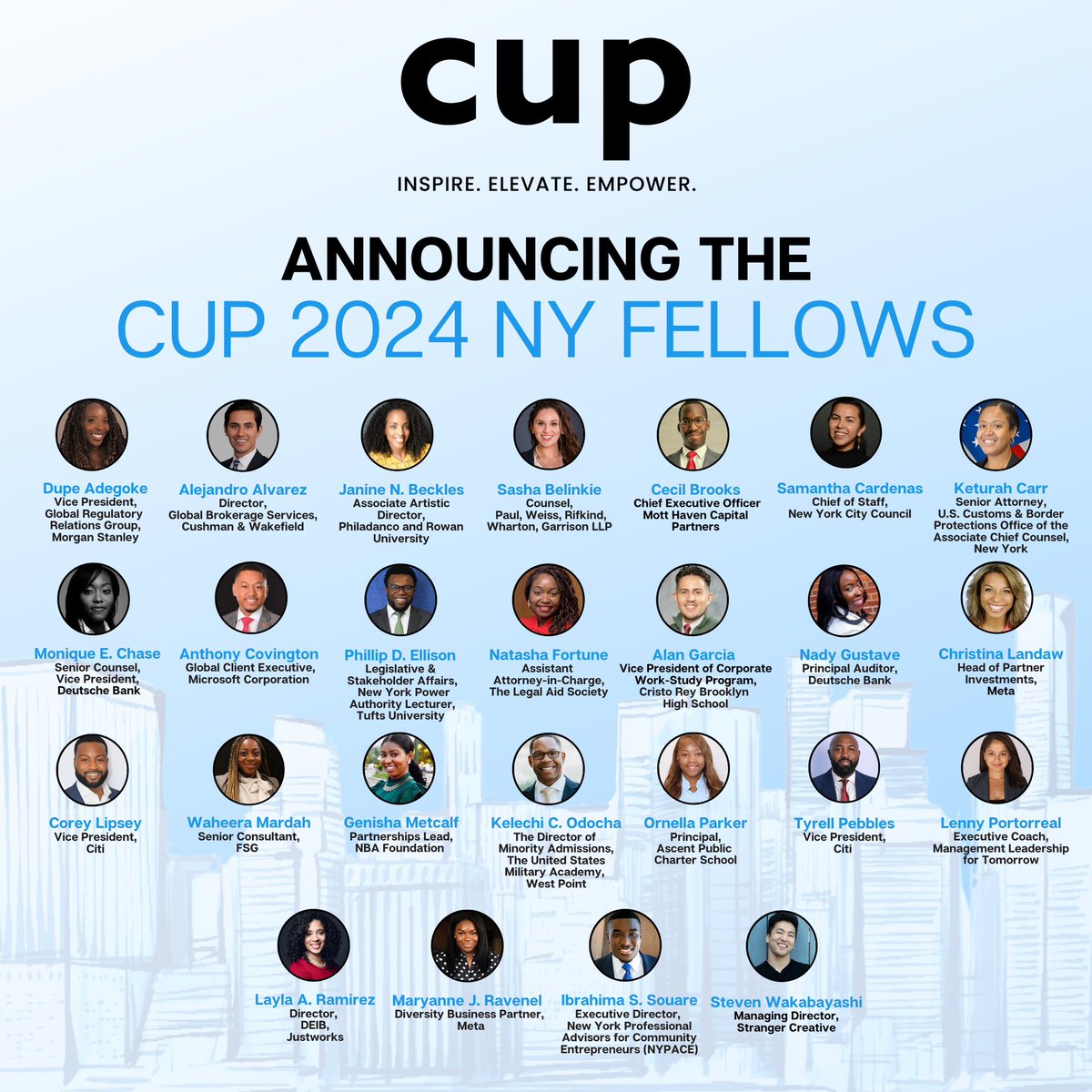 ANNOUNCING: The CUP 2024 NY Fellows Cohort! #cupfamily #cupusa #cupny