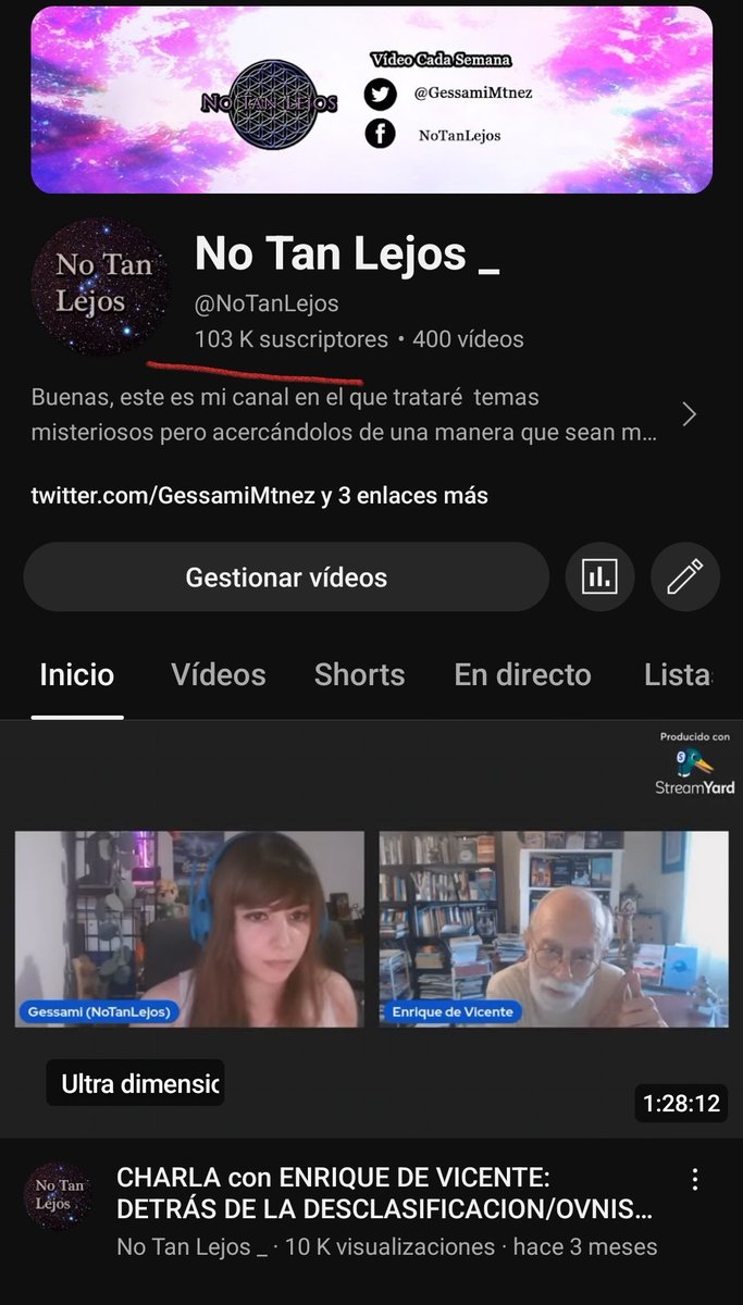 youtube.com/@NoTanLejos?si… Guapos nunca os pido ayuda pero ahora la necesito. El canal de YouTube está mejor gracias al esfuerzo y vuestro apoyo, pero sigo con shadowban y llevo meses estancada en 103.000 subs como una maldición q de ahí no sube. Compartid porfi y suscribiros 💖