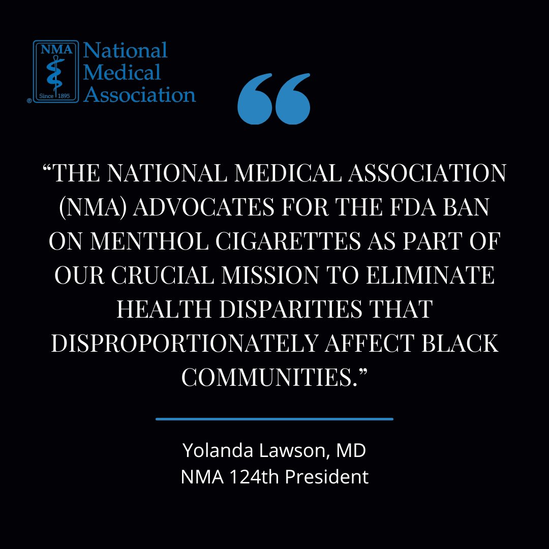 NMA stands united against the delay on the menthol cigarette ban! 🚭Today, Dr. Yolanda Lawson & leaders from Black organizations express disappointment in the White House's decision. We demand the promised final rule this year to save 45,000 Black lives lost to smoking annually.