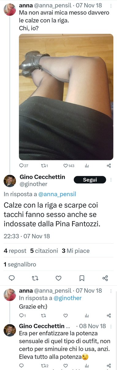5 anni fa. Sua moglie era ancora viva e Giulia aveva 17 anni.
Bavoso😒