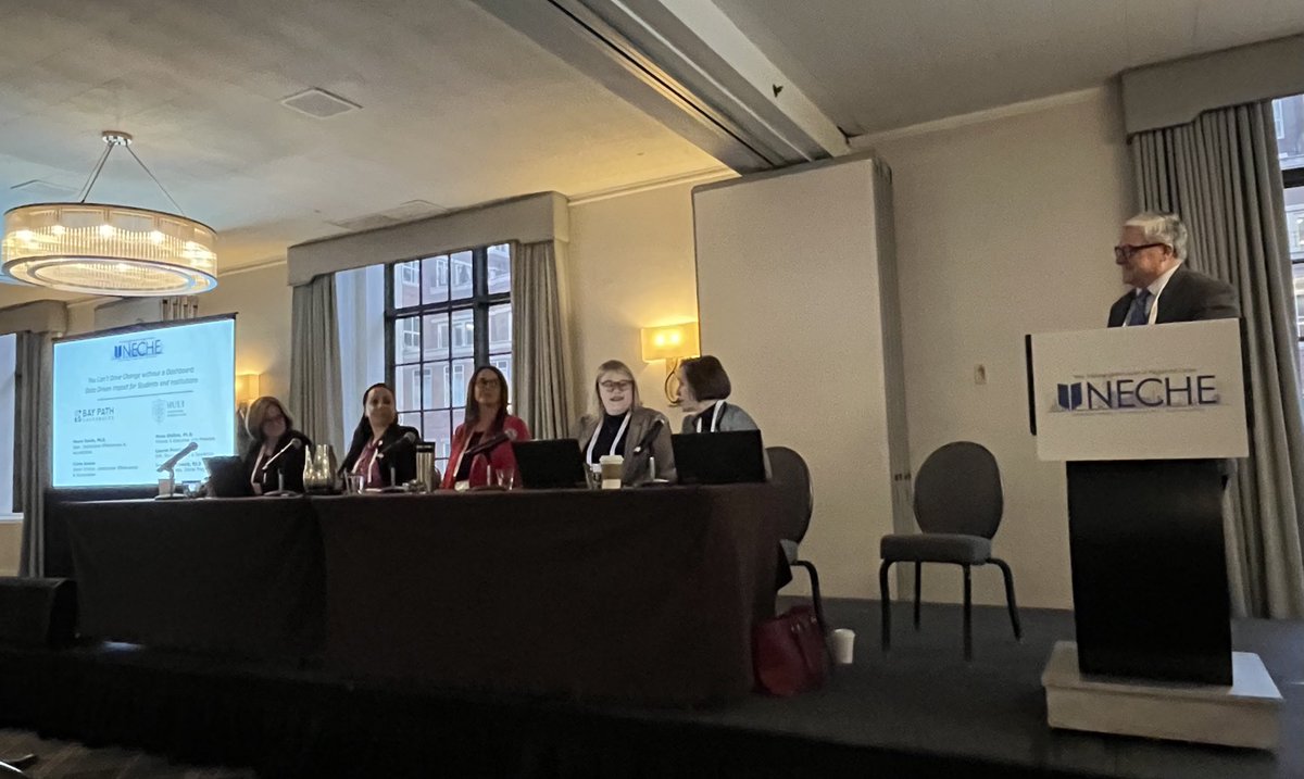 Excited to be at NECHE Annual Meeting.  Great discussion “You Can’t Drive Change without a Dashboard: Data Driven Impact for Students and Institutions.”  Amen!