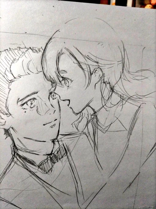 グエスレ色紙も作るぞ まだ下描き 