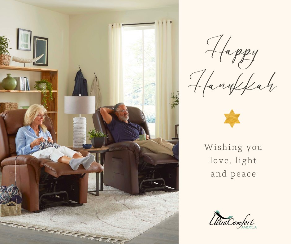 UltraComfortUSA's tweet photo. From all of us at UltraComfort, we hope you have a happy and blessed Hanukkah! 💙 #HappyHanukkah #HappyHolidays https://t.co/QUsW6QSfDy
