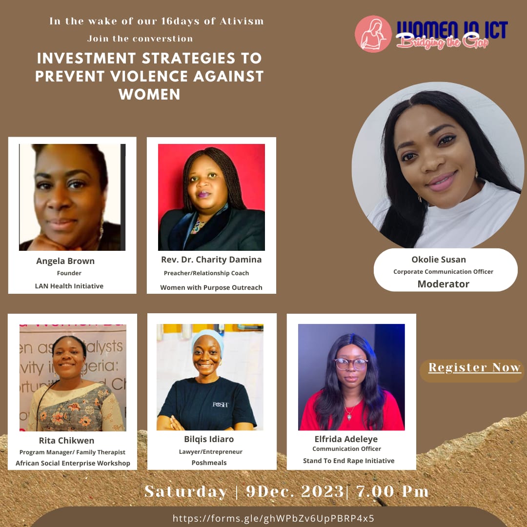 winictofficial's tweet photo. Join the conversations "Investment Strategies to Prevent Violence Against Women".
Reserve your spot via https://t.co/PDO36oeHn7

#16DaysOfActivism https://t.co/x28WfhlKVd