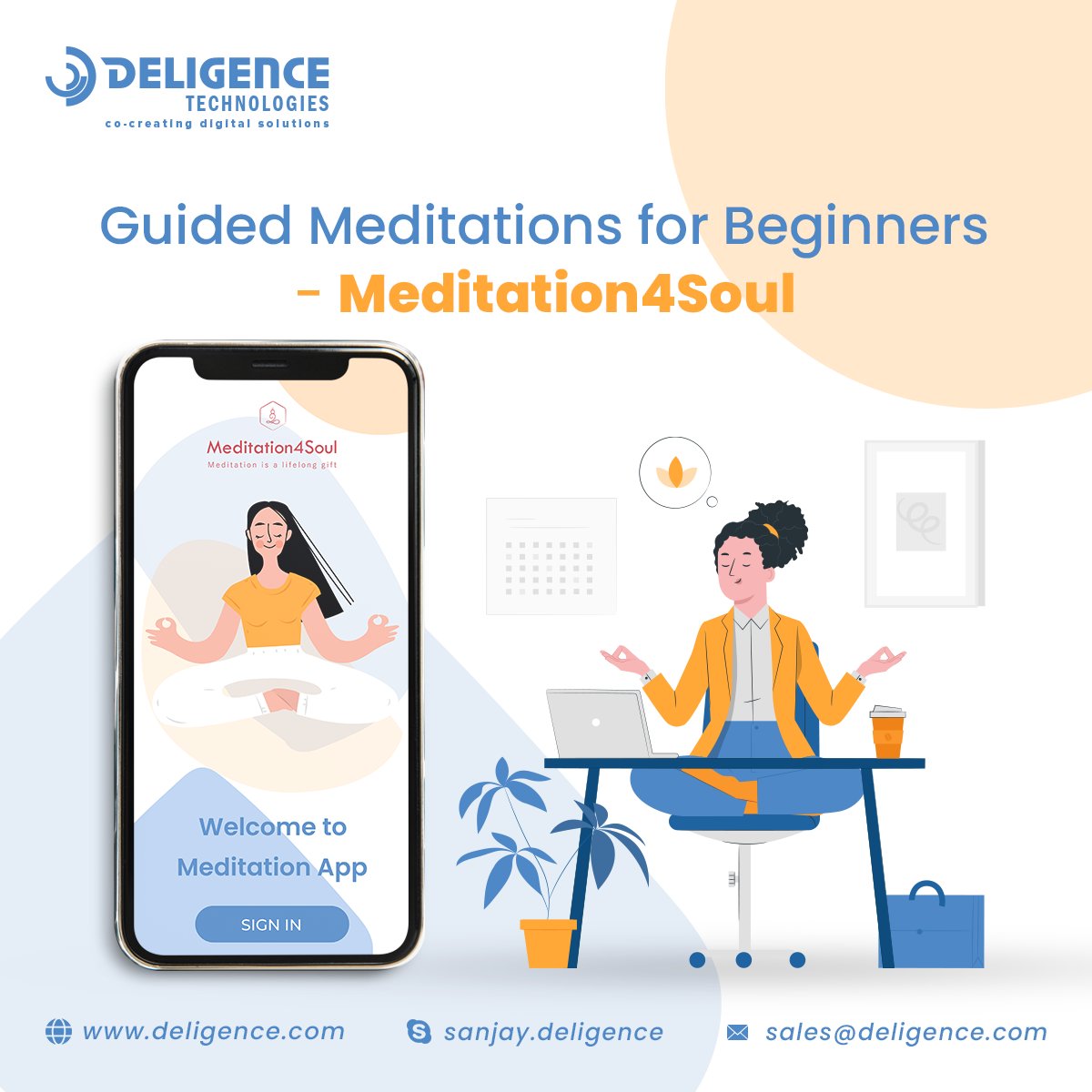 DeligenceTech's tweet image. 🧘‍♀️ Ready to begin your meditation journey? Explore our guided Readymade Meditation App Template for beginners! 
➤ To read more, click on the link: bit.ly/45xbrEg
bit.ly/3QdCD6k
#meditationappdevelopment #meditation4soul #healthy #meditationapp #appdevelopment