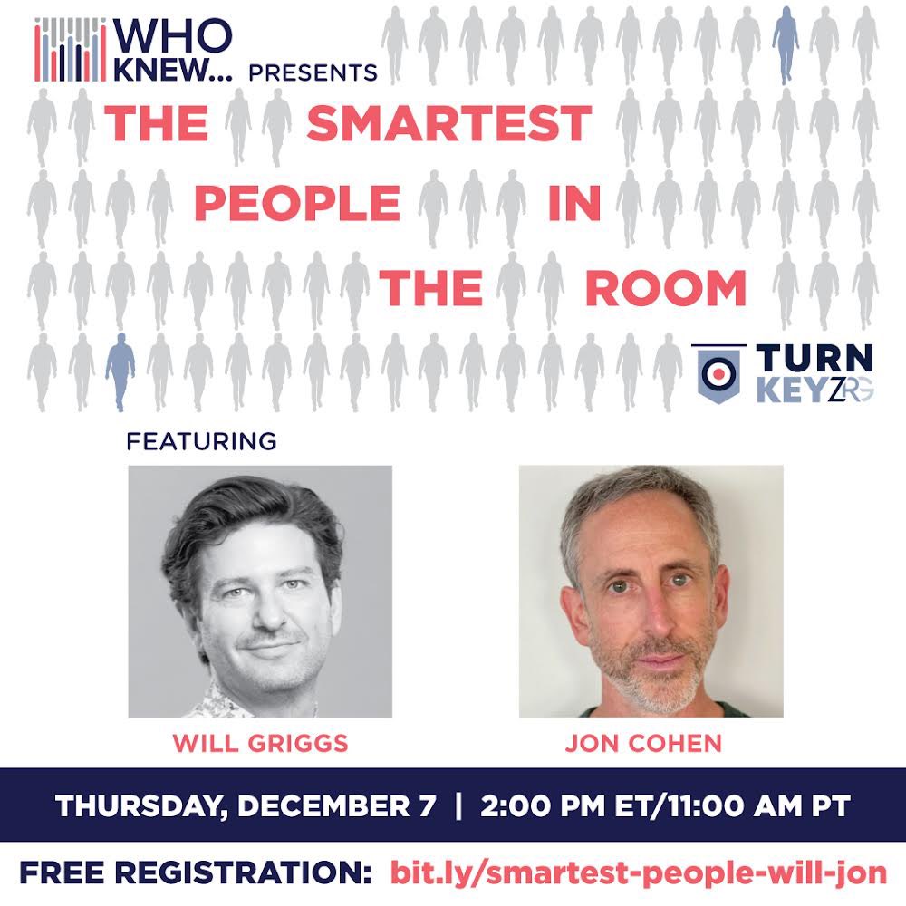 Can’t wait for a wide-ranging chat with my friend/mentor <a href="/faderfam/">💙🇺🇦Jon Cohen🇺🇦💙</a> today at 2 PM ET. Register and join in! 

bit.ly/smartest-peopl…