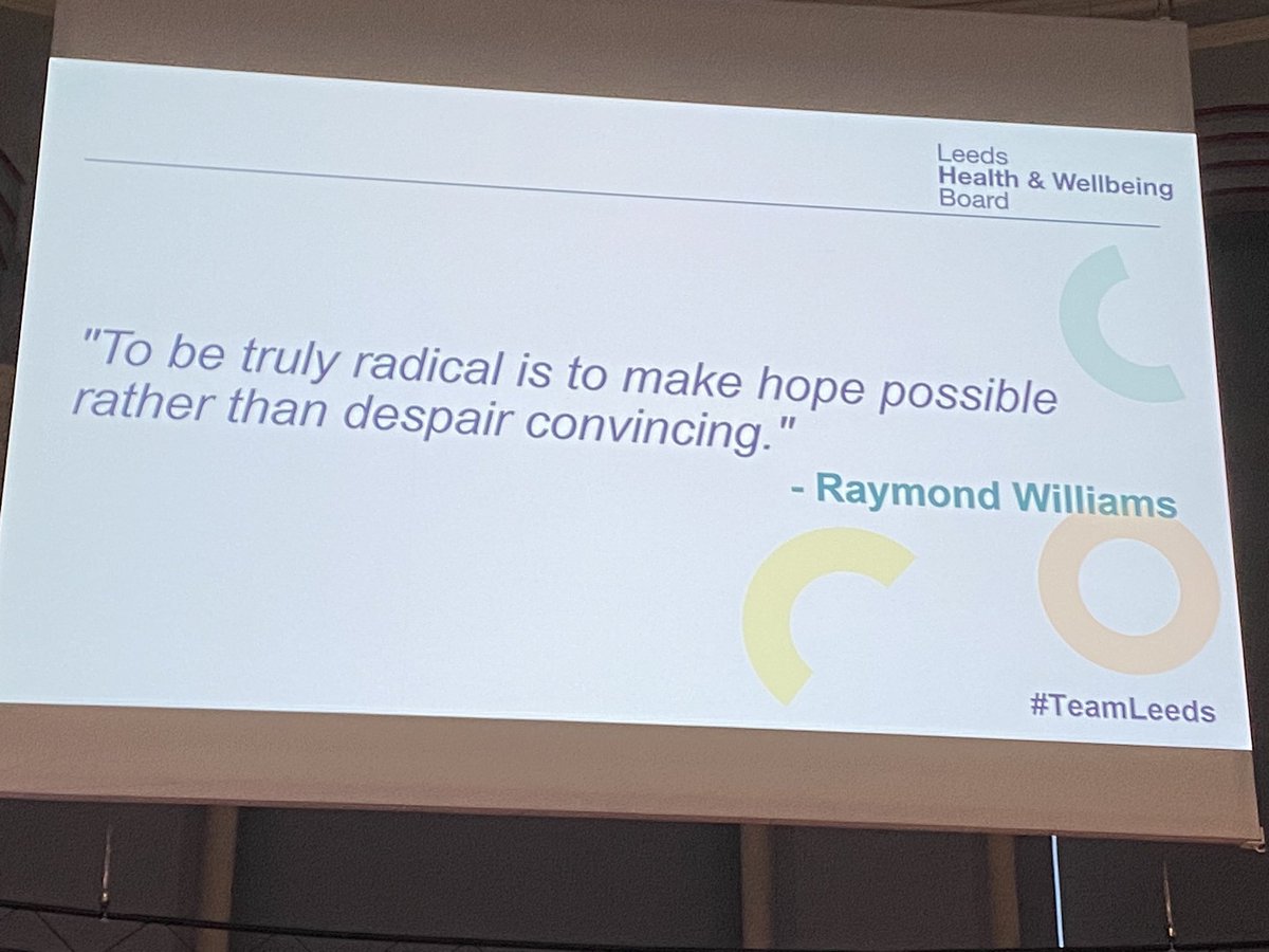 <a href="/FionaVenner/">Fiona Venner</a> ending her presentation with this quote. Important mantra in these challenging times! #leeds #healthandwellbeing #teamleeds