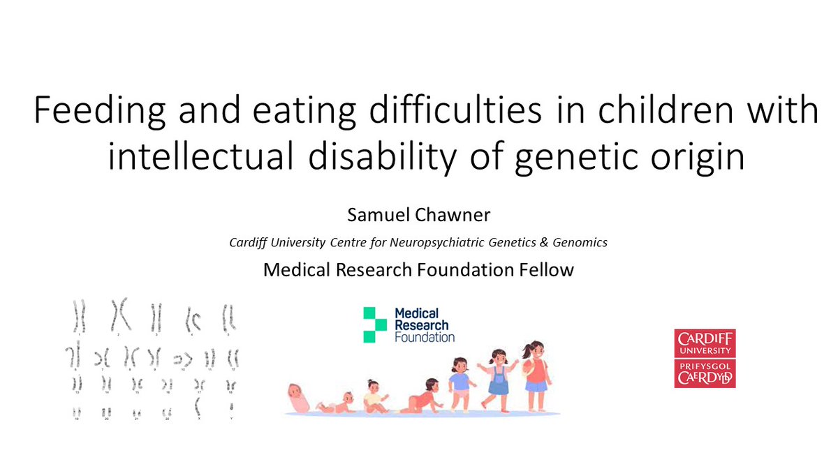 CerebraNetwork's tweet photo. At #SeattleClub2023, currently listening to @ChawnerSamuel @MedResFdn Fellow @CNGGcardiff
present on: 'Feeding and #EatingDifficulties in children with #IntellectualDisability of genetic origin.' Lots of valuable insights e.g. 1/37 young children have paediatric feeding disorder. https://t.co/ZY23GdSj7A