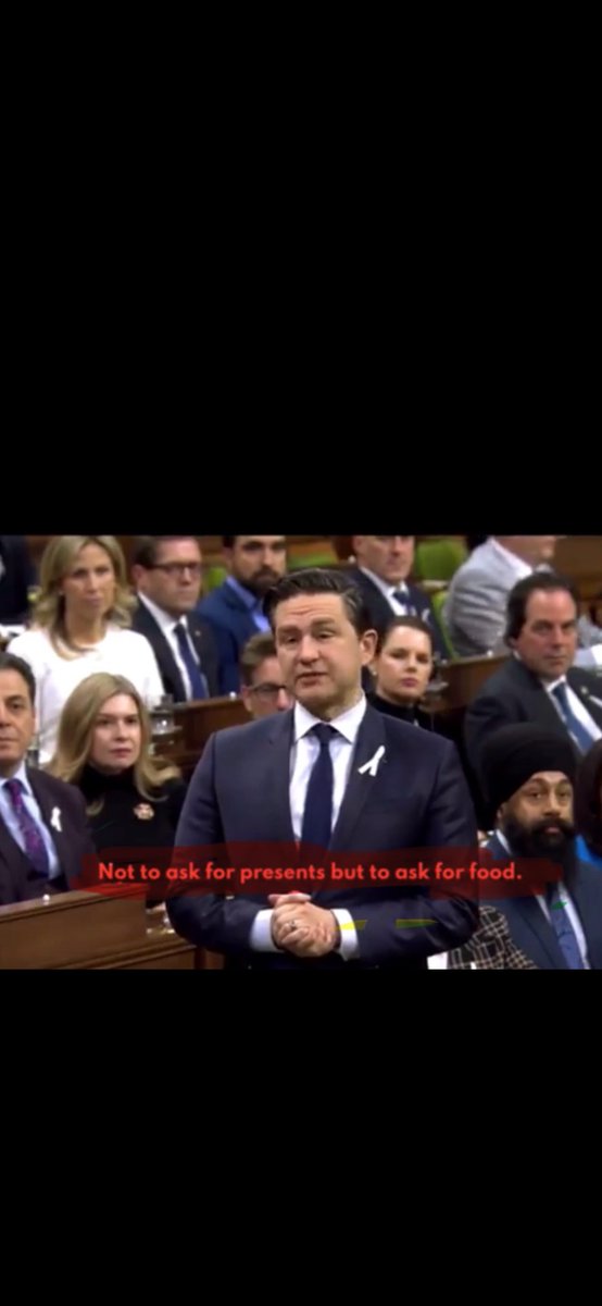 Poilievre rose in the HoC yesterday to say, quote, “kids were sending letters to Santa not to ask for presents but to ask for food”. To berate Trudeau. Shortly after his comment he voted against a National Food Program for kids put forth by the Liberals. 

#WatchWhatPoilievreDoes