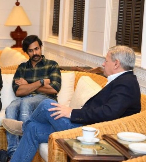 Netflix CEO #TedSarandos Met Panja #VaishnavTej At Hyderabad Today