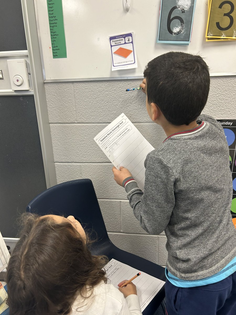 AMacDowell_OCT's tweet photo. My reminder for today- never underestimate the power of a word scavenger hunt! I didn’t think possessive plurals could spark such excitement. ❤️ @ugdsb https://t.co/MybVWJ487g