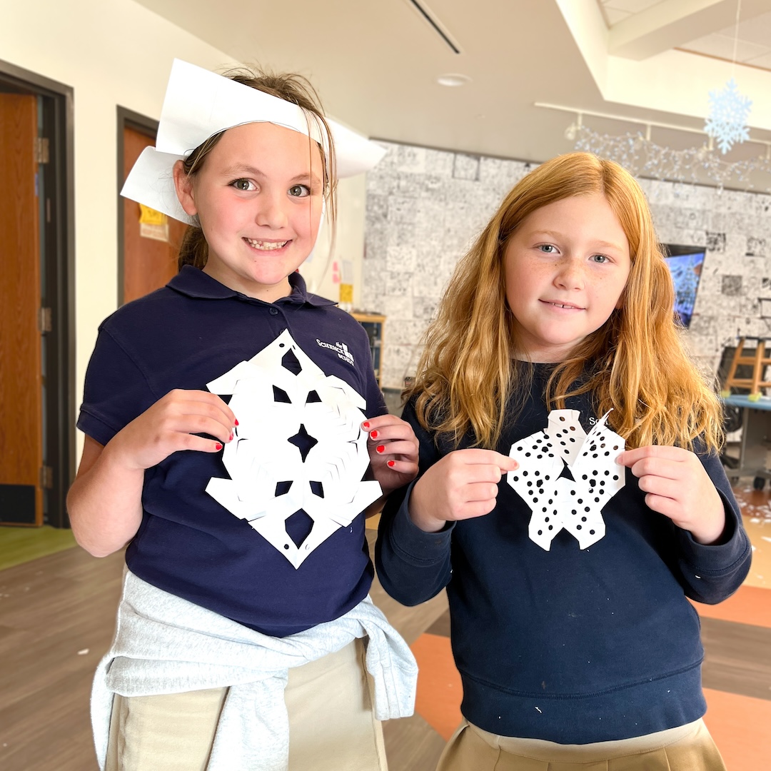 SchenckSchool's tweet photo. Our art room has turned into a winter wonderland! ❄️ Wintertime excitement is brewing as our students make snowflakes with Mr. Steve's this magical holiday season. 🎨🌟 #TheSchenckSchool https://t.co/WRdUiWjdDY
