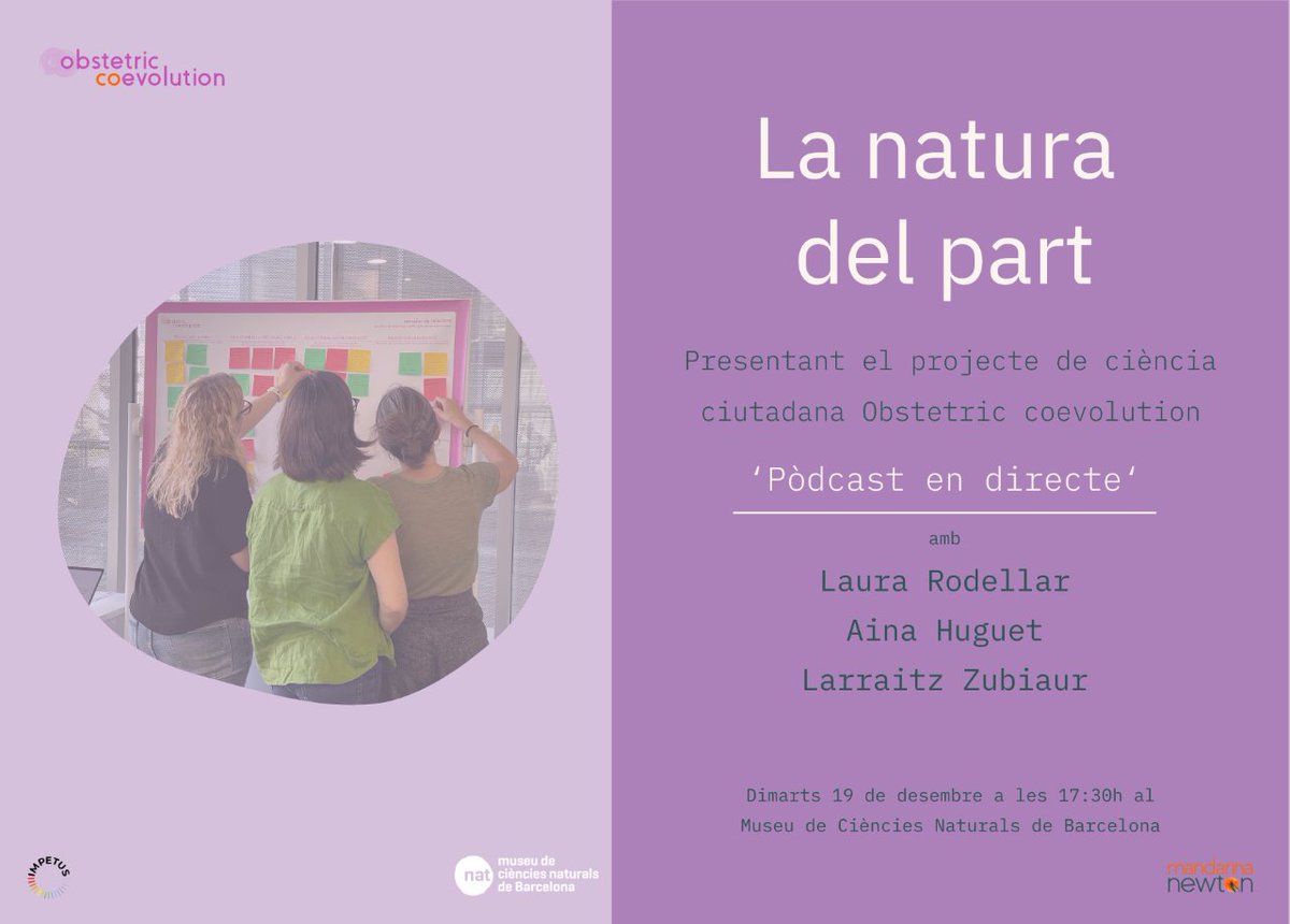 mandarinanewton's tweet photo. Quin efecte tenen les pràctiques obstètriques del part en la salut mental durant el postpart?
Podem treballar juntes per reduir la incidiència de la depressió postpart?
Com estudiem aquestes qüestions amb la ciència ciutadana?

Vine a descobrir-ho!⬇️
https://t.co/KfV64j3t9B https://t.co/wAnh0d78fq