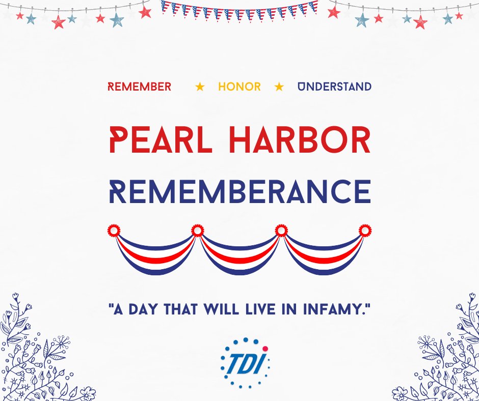 Remembering the lives lost and lives saved during Pearl Harbor. 

#TDIForAccess #PearlHarbor