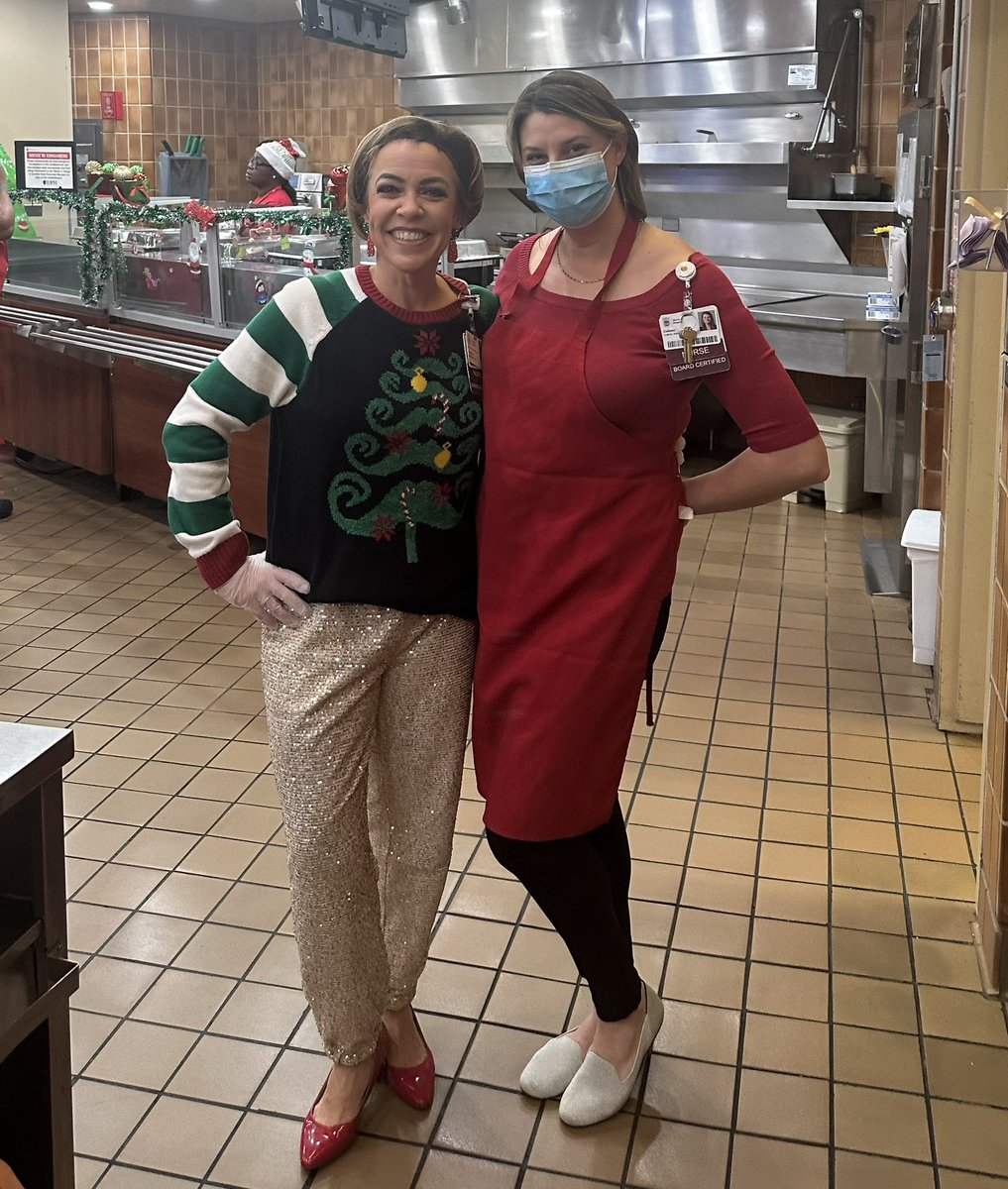Always a fun time serving our Mighty Mac team during the holidays. Glitter pants and hairnets for the win. Love our team