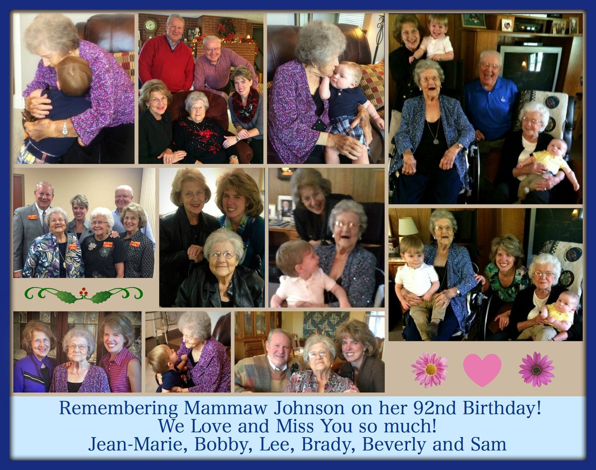 JeanMarieforKY's tweet photo. Remembering Mammaw Johnson on her 92nd Birthday!
We Love and Miss You so much!
Jean-Marie, Bobby, Lee, Brady, Beverly and Sam
@BSpann30 @BeverlyLawsonKY @SamLawsonKY https://t.co/ecb0tJ0SLo