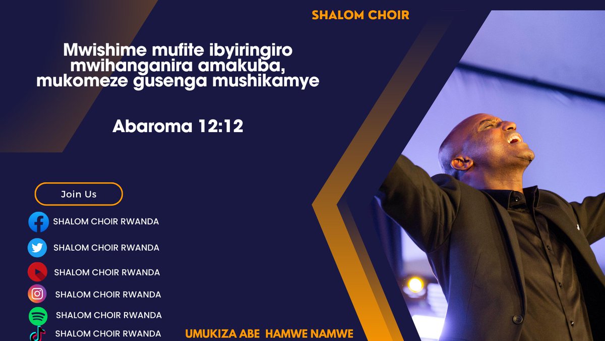 ChoirShalom's tweet photo. Shalom! Dukomeze gusenga iteka dushikamye @adeprrwanda @NcesGasave @ElayonoChoir @ishimweisrael  @IsraeMbonyi https://t.co/q1MTzI8Gh3