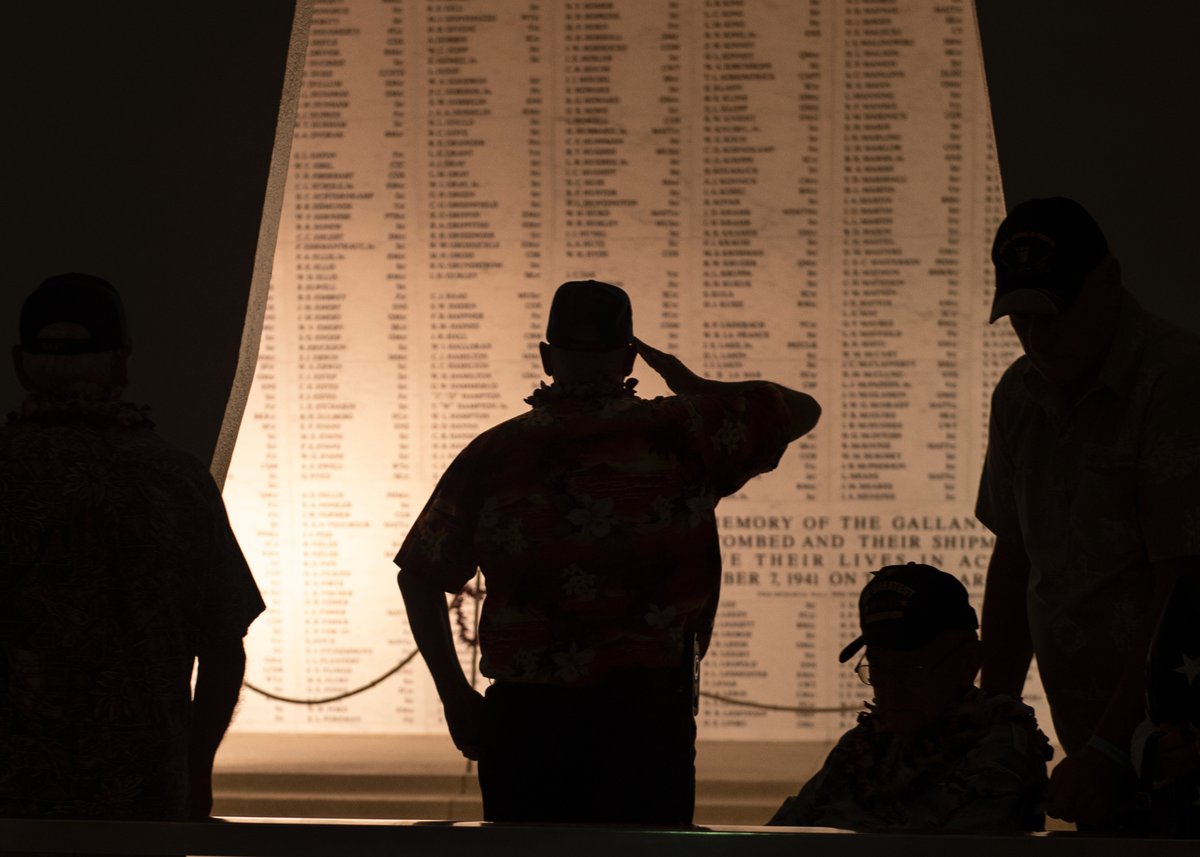 On this date, we observe National Pearl Harbor Remembrance Day—a solemn occasion dedicated to honoring and remembering the 2,403 U.S. citizens who lost their lives in the unexpected attack on our bases in Hawaii in 1941.

Photo by: Petty Officer 1st Class Holly Herline