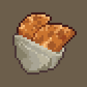 Warming up after a six month break 
#Fried chebureki for <a href="/Pixel_Dailies/">Pixel Dailies</a>

#aseprite #pixelart #pixel_dailies