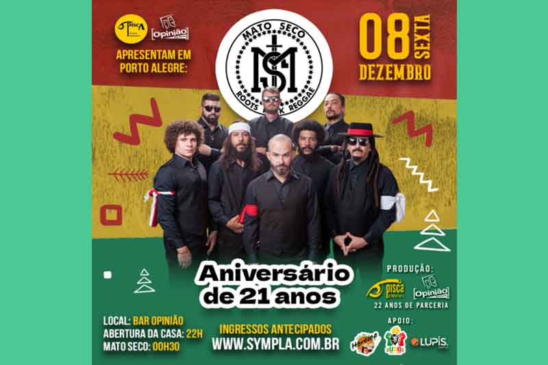 BANDA MATO SECO RETORNA AO BAR OPINIÃO NA PRÓXIMA SEXTA-FEIRA (08/12)

Confira a Nota completa no Site Turbinado.
LINK: turbinado.art.br/site/artigos/n…
