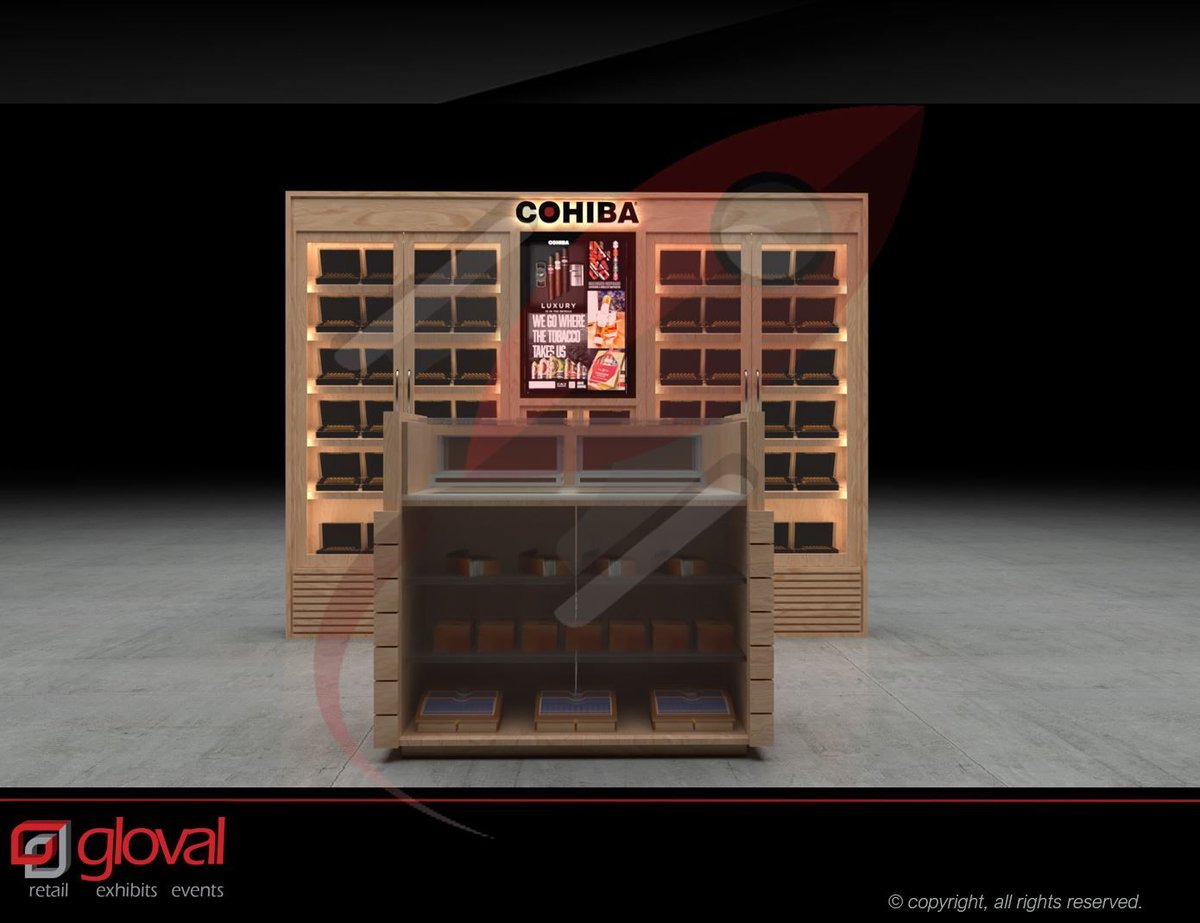GDisplays's tweet photo. Dutty Free Design 🎨 ✍️ JFK Airport Walking Humidor🤩 ✈️ 

#travelretail #retailamerica #retailstore #retaildisplaydesign #retailsolutions #retaildisplay #retailmerchandiser #manufacturing #millworkdisplay  #brandeddisplay #branding #displays #merchandiser #retaildesign https://t.co/2Oivp9ZStW