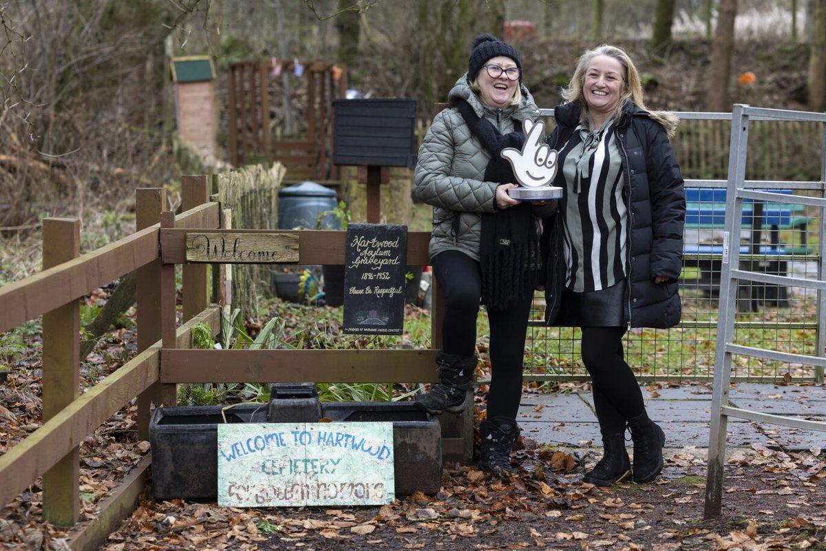 Our Scotland Project of the Year in the 2023 #NLAwards is Friends of Hartwood Paupers Cemetery! This community project in North Lanarkshire has given names & dignity back to pauper patients and staff buried in the grounds of the former Hartwood Asylum between 1895 – 1952.